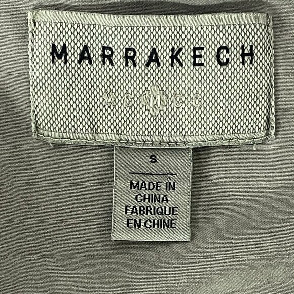 Marrakech Anthropologie Green Cargo Pocket Zip Up Snap Vest Collar Size Small S - Picture 3 of 6
